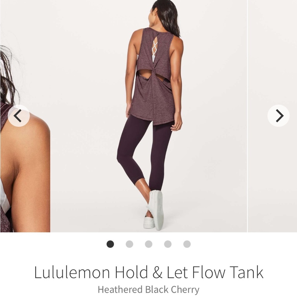 Lululemon Hold & Let Flow Tank in Heathered Black Cherry 🖤🍒